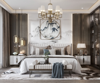 New Chinese Style Bedroom-ID:691219091