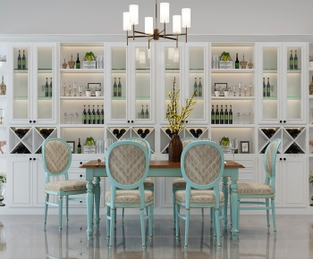 American Style Dining Table And Chairs-ID:265491967