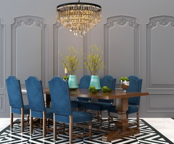 American Style Dining Table And Chairs-ID:797508965
