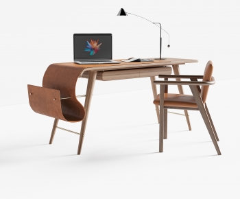 Modern Computer Desk And Chair-ID:892076973