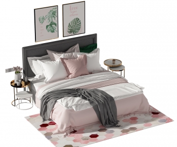 Nordic Style Double Bed-ID:832779888