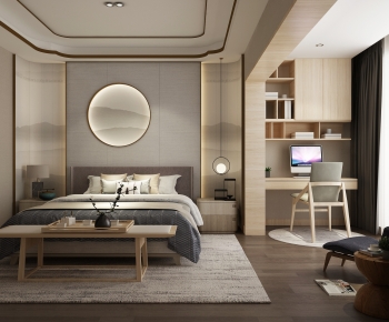 New Chinese Style Bedroom-ID:765378005