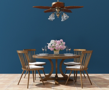 American Style Dining Table And Chairs-ID:171717884