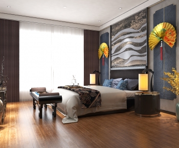 New Chinese Style Bedroom-ID:534642932