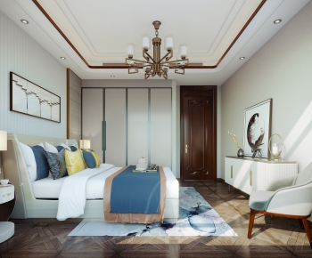 New Chinese Style Bedroom-ID:604270946