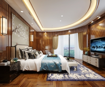 New Chinese Style Bedroom-ID:522579919
