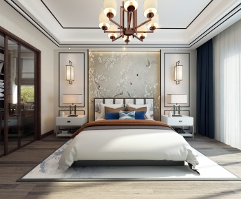 New Chinese Style Bedroom-ID:936040927