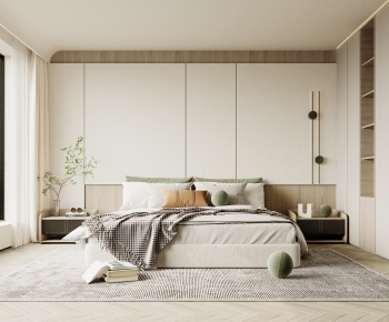 Modern Wabi-sabi Style Bedroom-ID:771812923