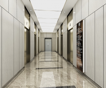 Modern Office Elevator Hall-ID:955324897