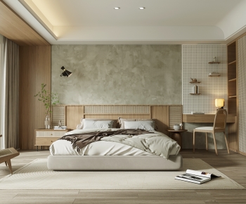 Wabi-sabi Style Bedroom-ID:877180158