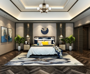 New Chinese Style Bedroom-ID:307637936