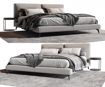 Modern Double Bed-ID:313925031