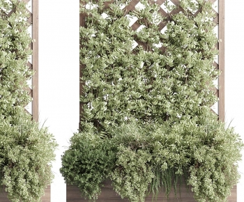 现代绿植植物篱笆墙，植物花坛-ID:194463974