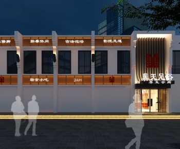 New Chinese Style Facade Element-ID:378375057