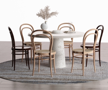 Wabi-sabi Style Dining Table And Chairs-ID:676167961