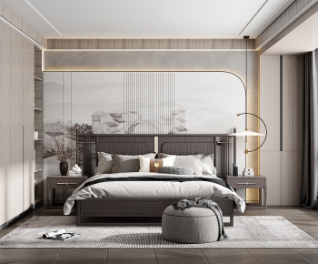 New Chinese Style Bedroom-ID:555783034