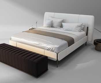 Modern Double Bed-ID:412846098