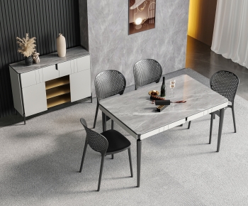 Modern Dining Table And Chairs-ID:424705981