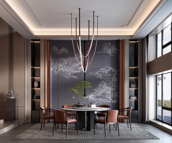 New Chinese Style Dining Room-ID:998877059
