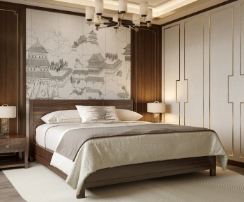 New Chinese Style Bedroom-ID:603087901