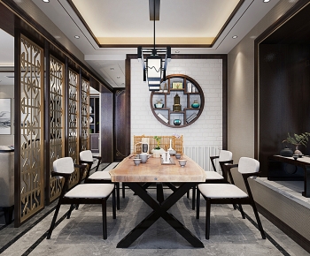 New Chinese Style Dining Room-ID:432894959