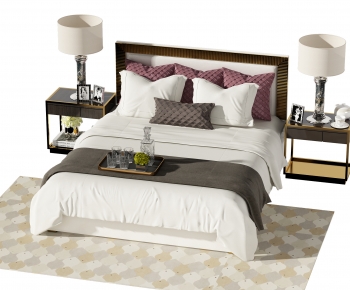 New Chinese Style Double Bed-ID:617346058