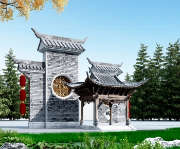 Chinese Style Ancient Architectural Buildings-ID:731559991