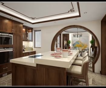 New Chinese Style Open Kitchen-ID:740334039