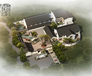 Chinese Style Architectural Bird's-eye View Planning-ID:895860917