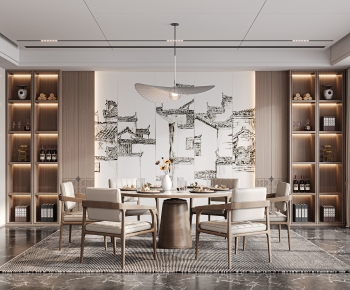 New Chinese Style Dining Room-ID:561861048