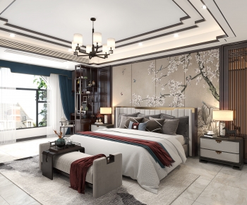New Chinese Style Bedroom-ID:820270063