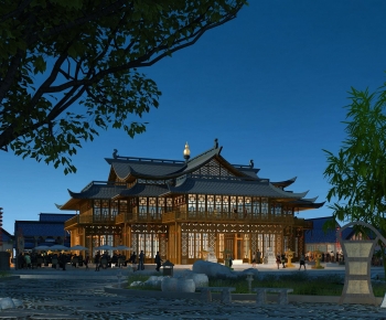 Chinese Style Ancient Architectural Buildings-ID:800971037