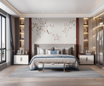 New Chinese Style Bedroom-ID:668498049