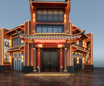 New Chinese Style Facade Element-ID:749887944