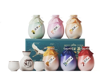 新中式白酒瓶 陶瓷器皿-ID:445528983