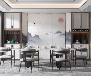 New Chinese Style Dining Room-ID:233849051