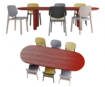 Modern Dining Table And Chairs-ID:887696035