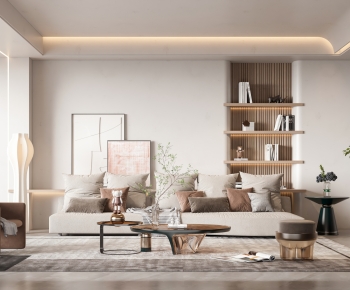 Modern Wabi-sabi Style A Living Room-ID:867018943
