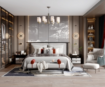 New Chinese Style Bedroom-ID:405822997