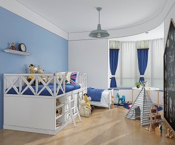 Mediterranean Style Children's Room-ID:750395065