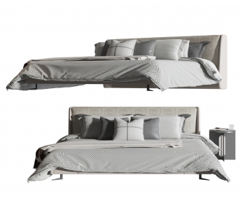 Modern Double Bed-ID:473629006