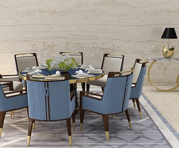 Simple European Style Dining Table And Chairs-ID:569350009
