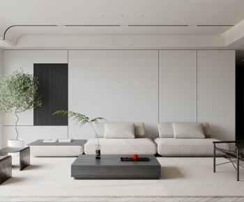 Modern Wabi-sabi Style A Living Room-ID:884726055