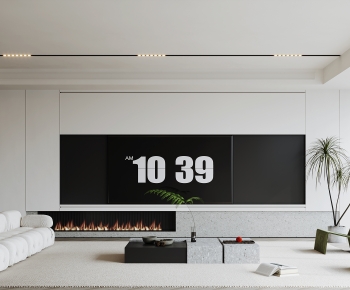 Modern Wabi-sabi Style A Living Room-ID:610922105