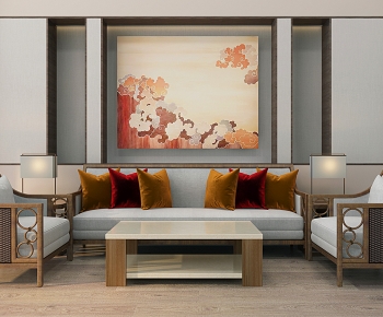 New Chinese Style Sofa Combination-ID:796899088