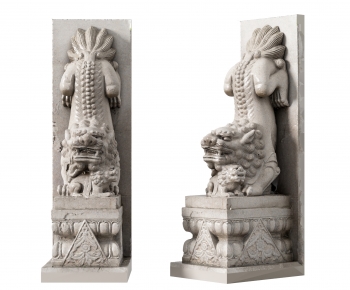 新中式石狮子雕塑-ID:348567016