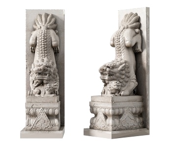 新中式石狮子雕塑-ID:1360264
