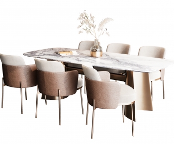 Modern Dining Table And Chairs-ID:714436057