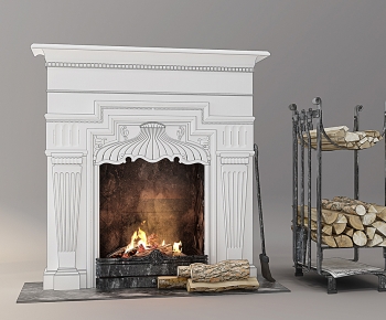 Simple European Style Fireplace-ID:652559044
