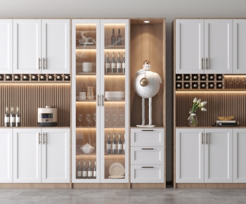 Nordic Style Wine Cabinet-ID:538064966